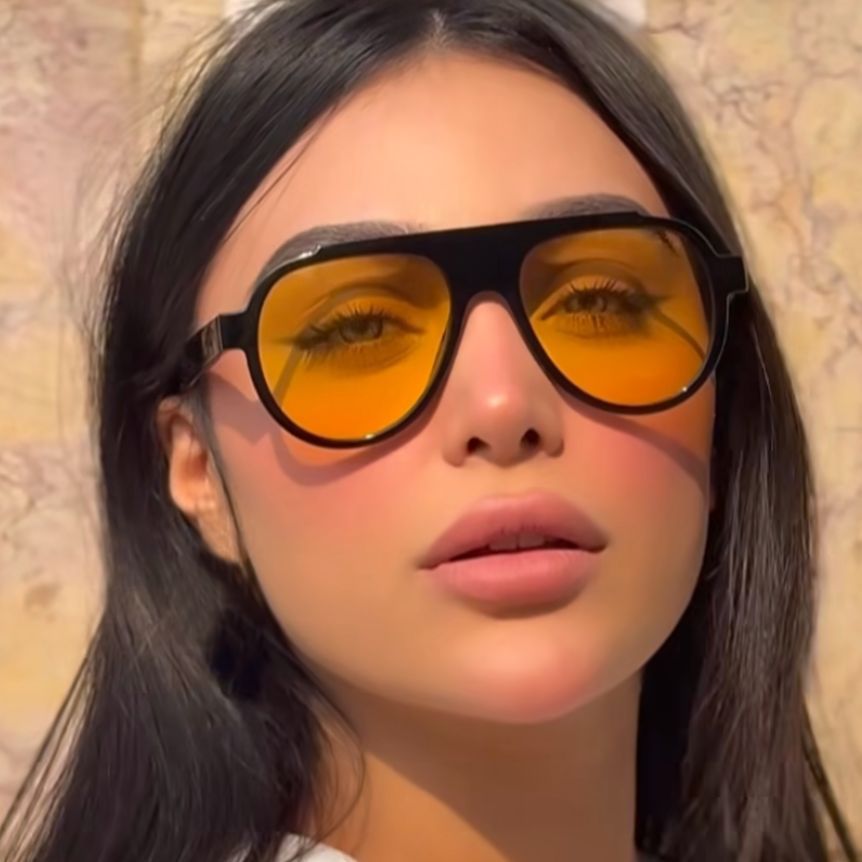 Women Vintage-Style Sunglasses with Elegant Plastic Frame in Leopard Pattern Kalsten
