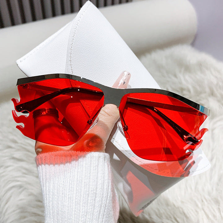 Women futuristic sunglasses with elegant transparent frame Kalsten
