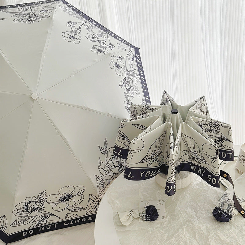 Women's Folding Umbrella with Creative Art Design Kalsten