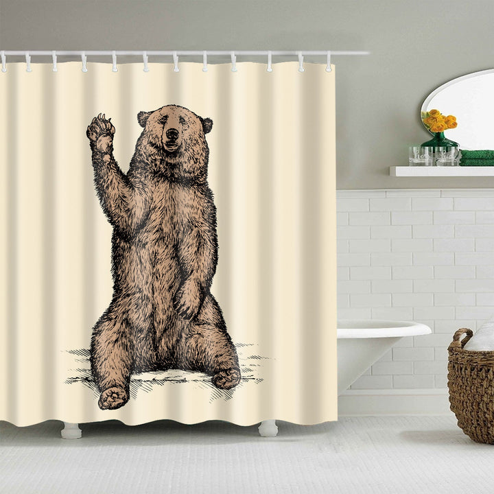 Floral Patterned Bathroom Shower Curtain Kalsten