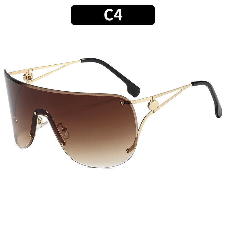 Women's visor-style sunglasses with elegant metal frame Kalsten
