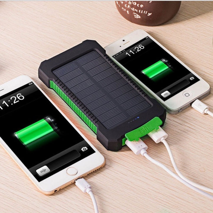 Solar-powered power bank with integrated compass and carabiner hook Kalsten