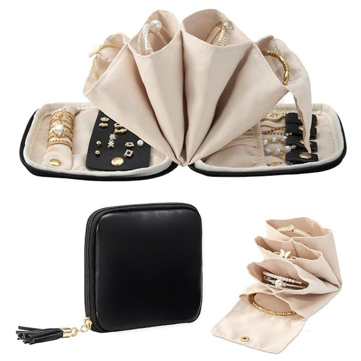 Jewelry Organizer Bag with Multifunctional Interior Layout Kalsten