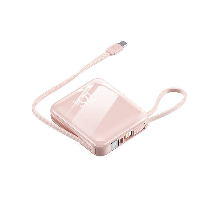 Portable power bank with integrated digital display and multifunctional charging cable Kalsten