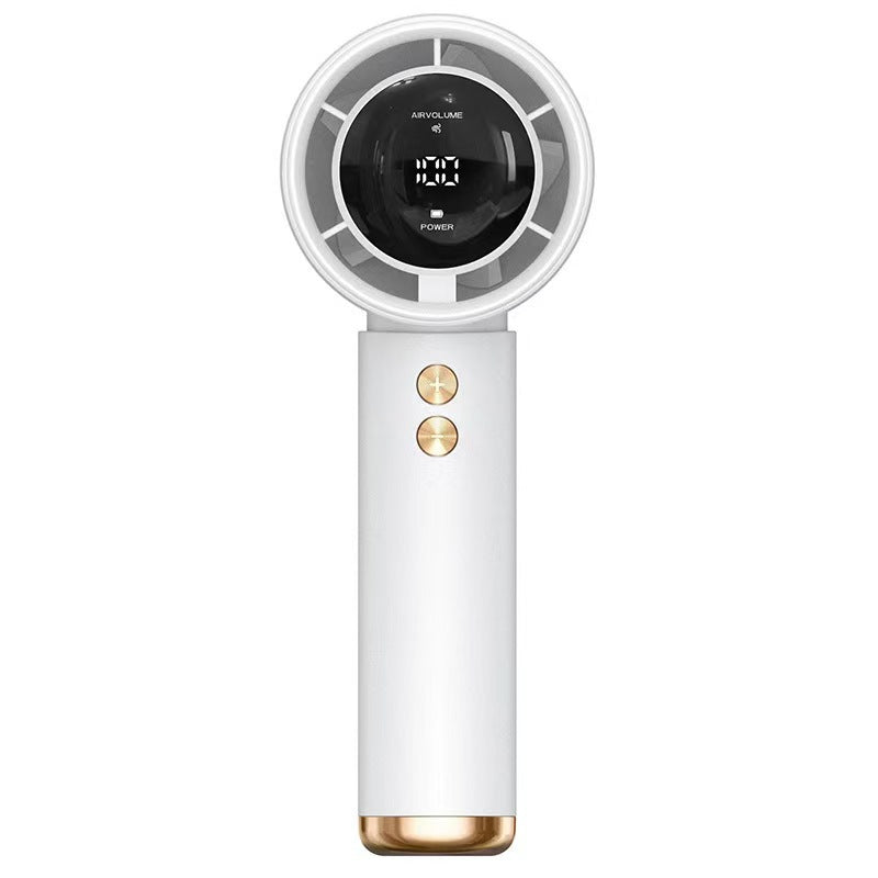 Unisex nan more compact bladeless hand fan with LED display, multi-stage control and battery operation Kalsten