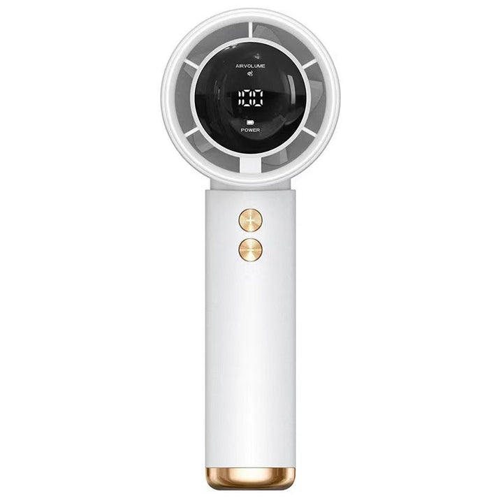 Unisex nan more compact bladeless hand fan with LED display, multi-stage control and battery operation Kalsten