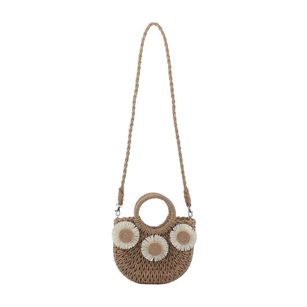 Handwoven shoulder bag with decorative elements Kalsten