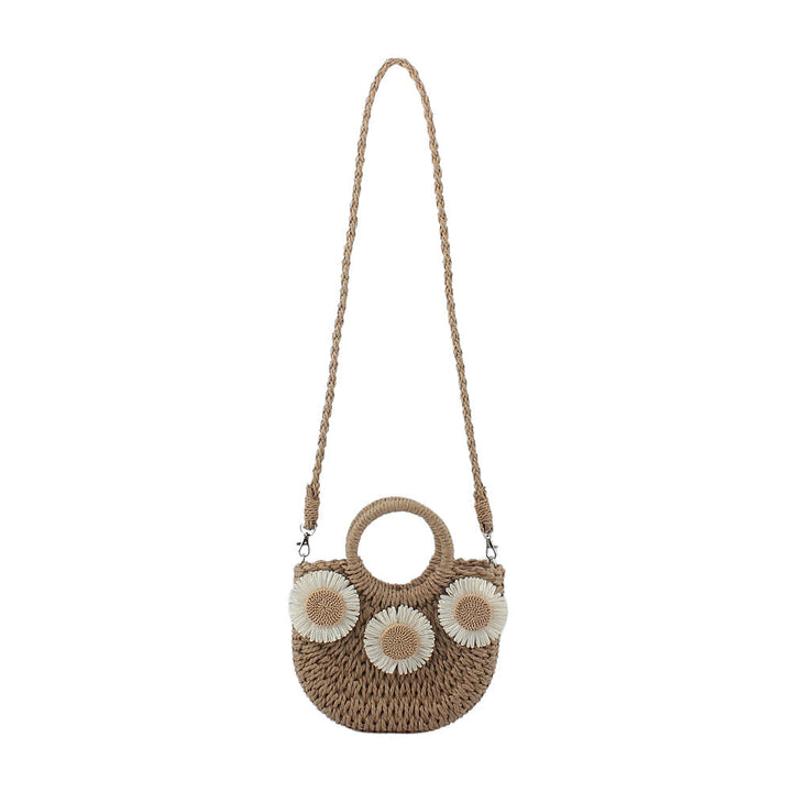 Handwoven shoulder bag with decorative elements Kalsten
