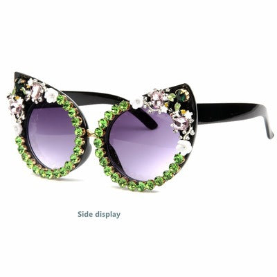 Women's Cat-Eye Sunglasses with Sparkling Gemstones Kalsten