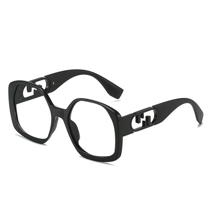 Women oversized sunglasses with extravagant geometric frame and elegant accents Kalsten