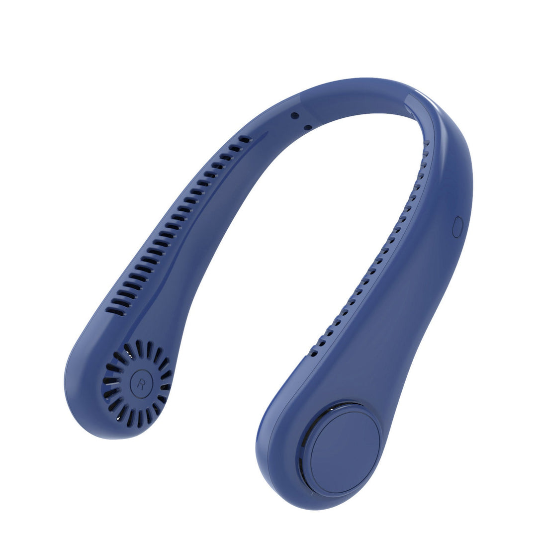 Unisex portable rechargeable neck fan with quiet dual fan adjustable air levels and ergonomic neckband Kalsten