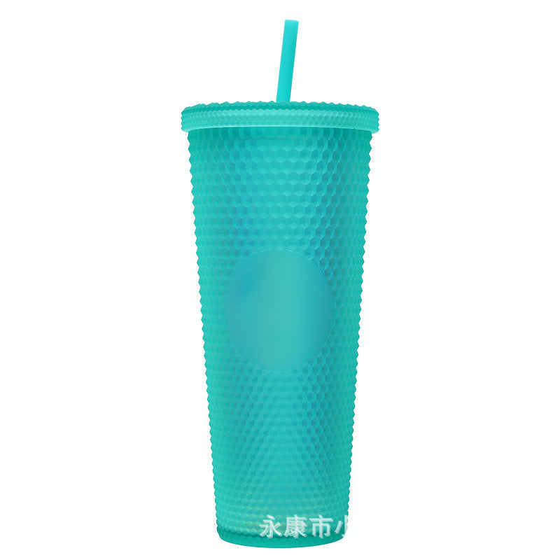 Ladies High-Quality Glitter Drinking Cup with Leak-Proof Lid and Integrated Straw Kalsten