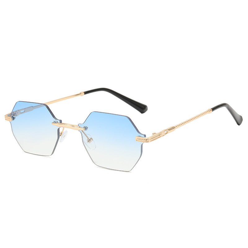 Women's hexagonal designer sunglasses with high-quality metal frame Kalsten