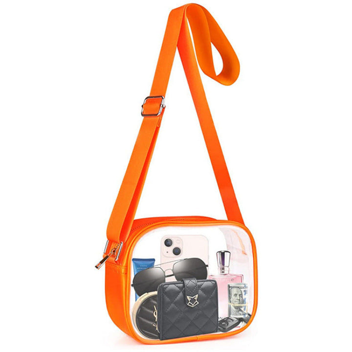 Practical shoulder bag with transparent inserts Kalsten