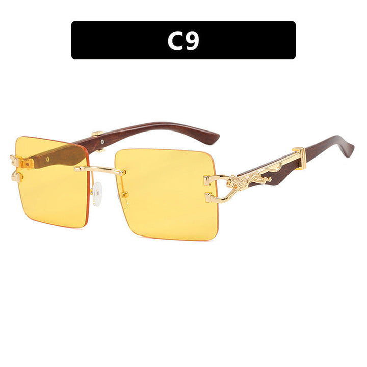 Ladies elegant square sunglasses with high-quality wooden frame Kalsten