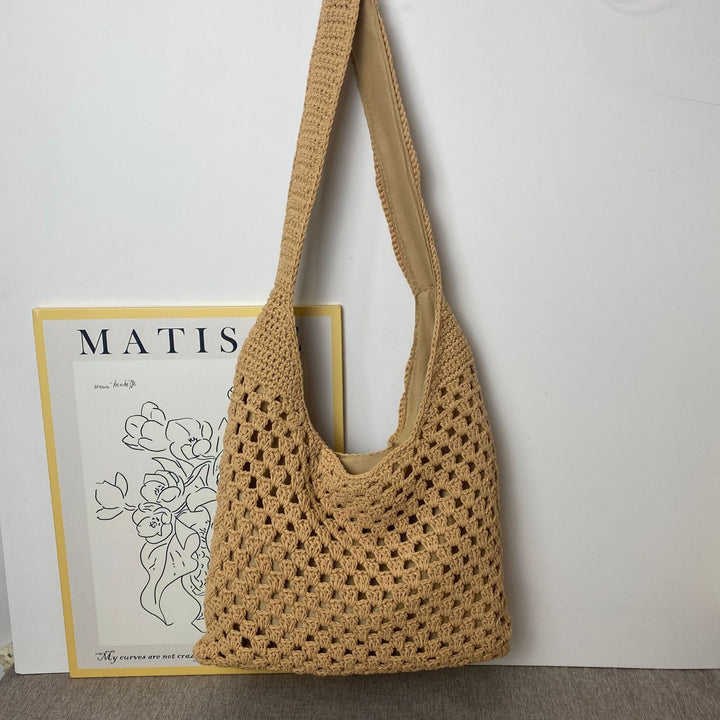 Hand-knotted shoulder bag in crocheted design Kalsten