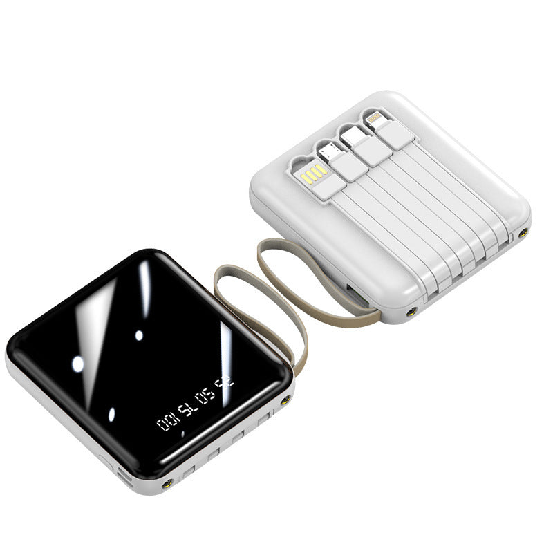Portable power bank with integrated cables and digital display Kalsten