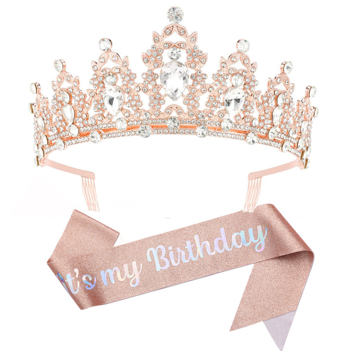 Women's black embellished tiara with elegant design Kalsten