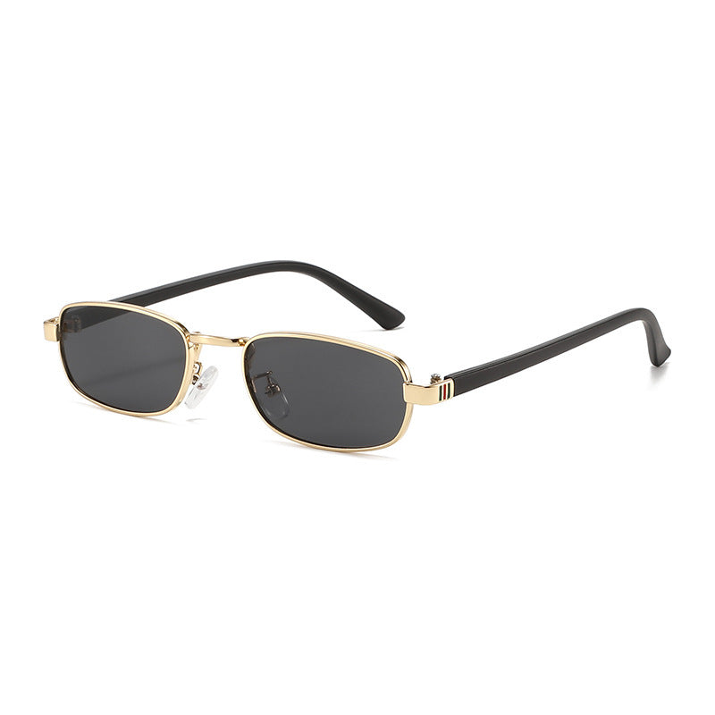 Women's elegant rectangular sunglasses with fine metal frame Kalsten
