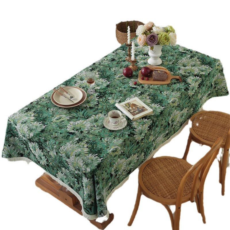 Decorative Floral Tapestry Tablecloth