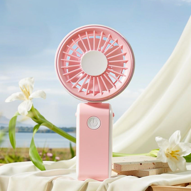 Cooling portable handheld bear-ear mini fan with adjustable tilt USB rechargeable desktop stand Kalsten