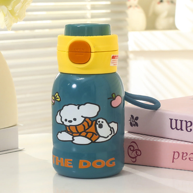Women's insulated drinking bottle with practical drinking mechanism and playful design Kalsten
