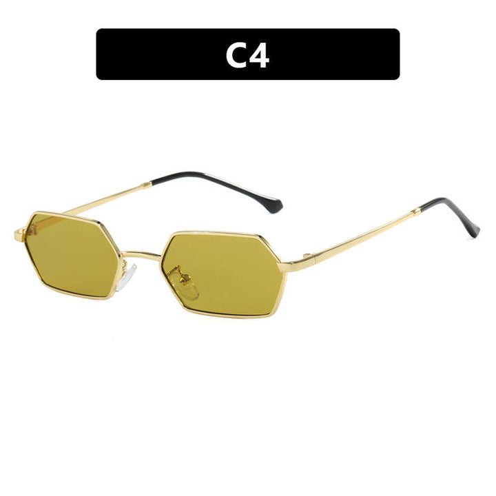 Women's hexagonal sunglasses with elegant metal frame and UV protection Kalsten