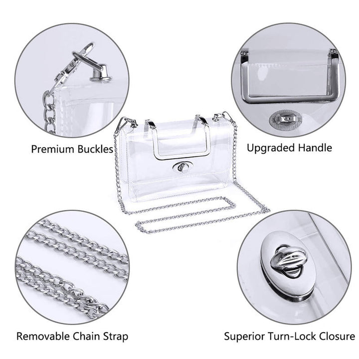Transparent shoulder bag with structured design Kalsten