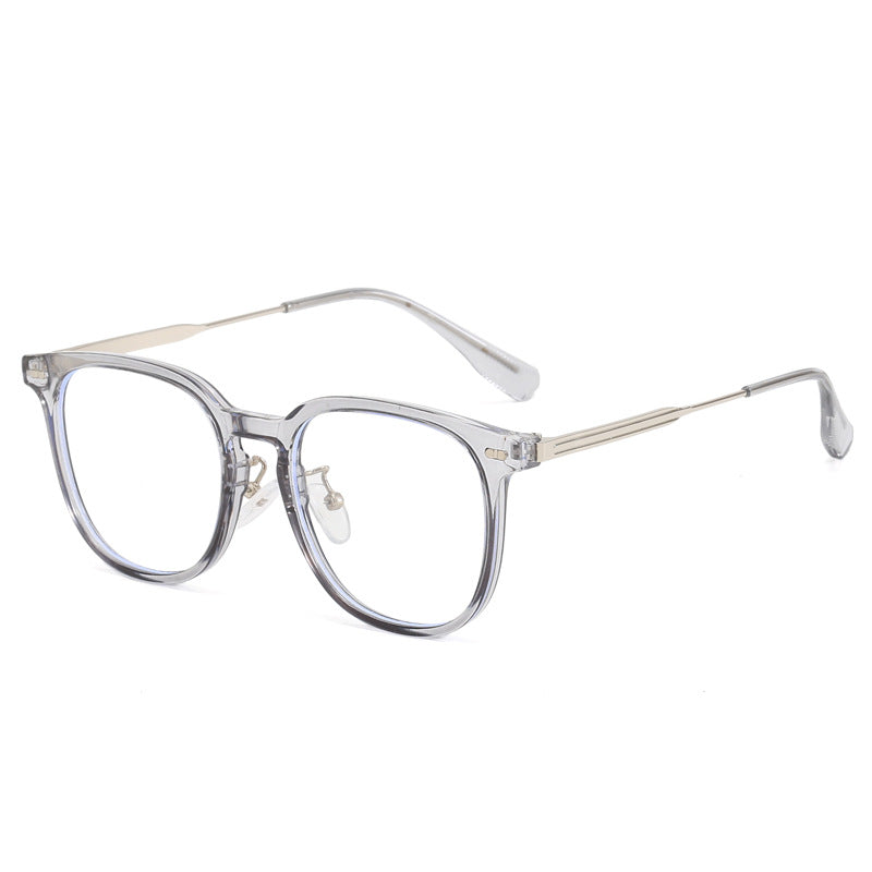 Women's clear rectangular glasses with delicate metal frame Kalsten