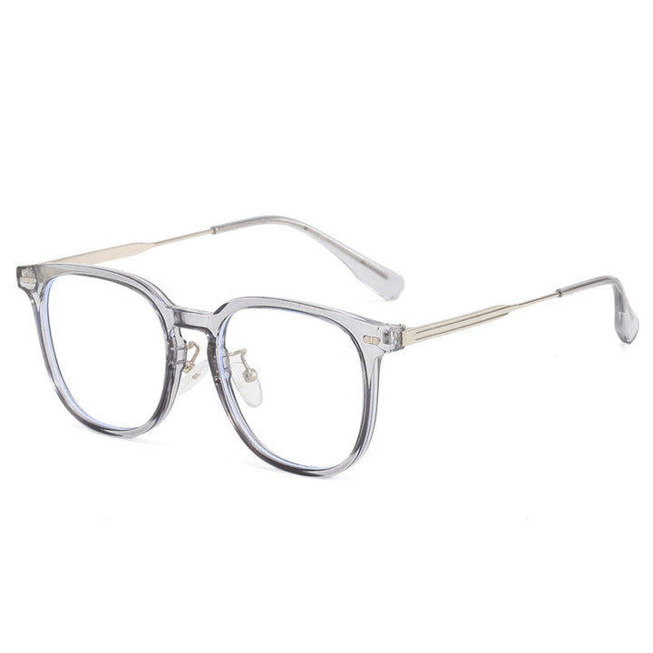 Women's clear rectangular glasses with delicate metal frame Kalsten