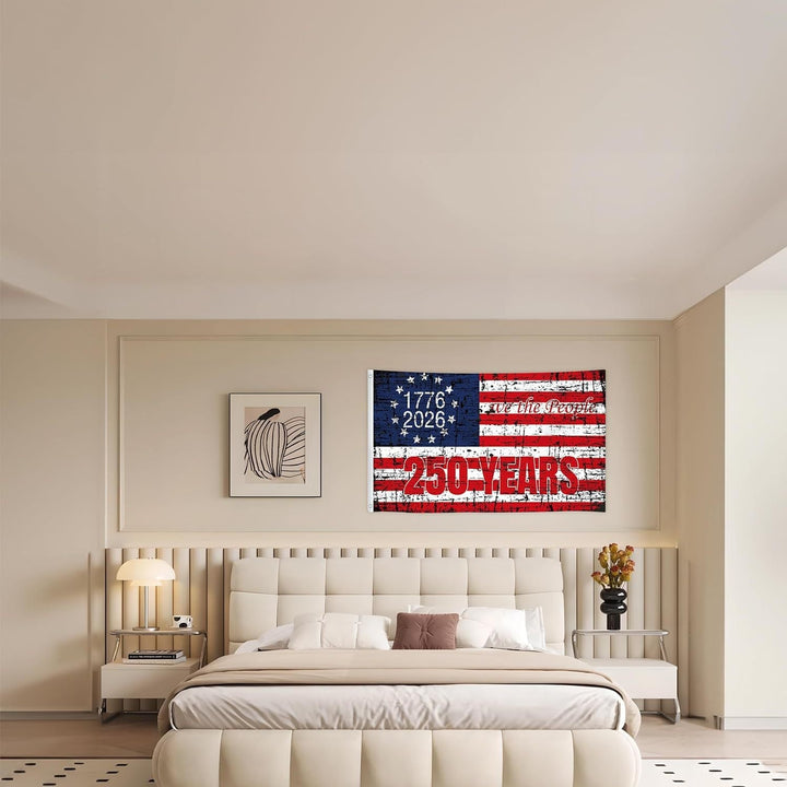 Unisex nan patriotic commemorative heavyweight outdoor flag banner with reinforced grommets and printed eagle emblem Kalsten