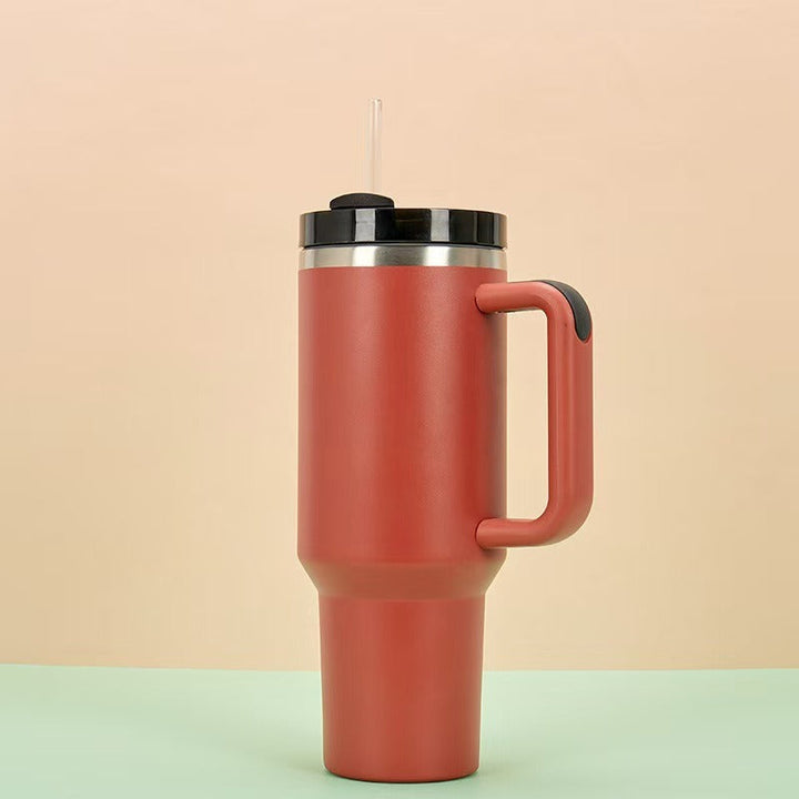 Ladies Insulated Mug with practical handling and integrated straw Kalsten