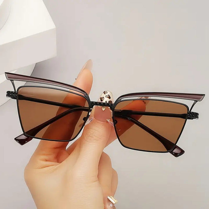 Women's square designer glasses with delicate metal frame Kalsten