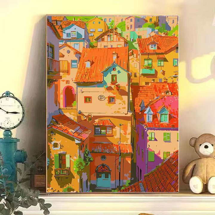 Colorful Urban Landscape Wall Art Kalsten