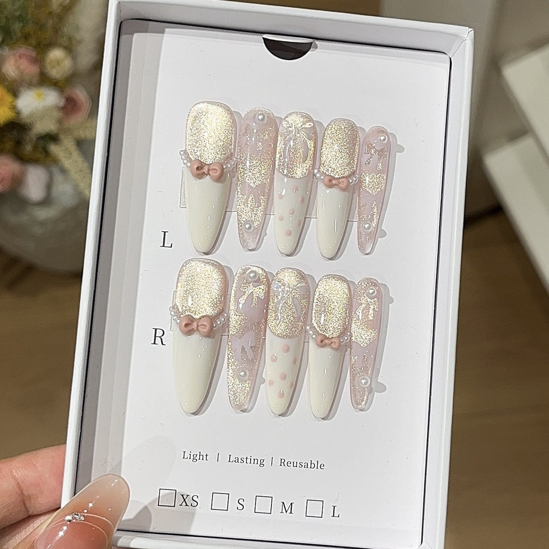 Decorative 3D Nail Art Press-On Set Kalsten