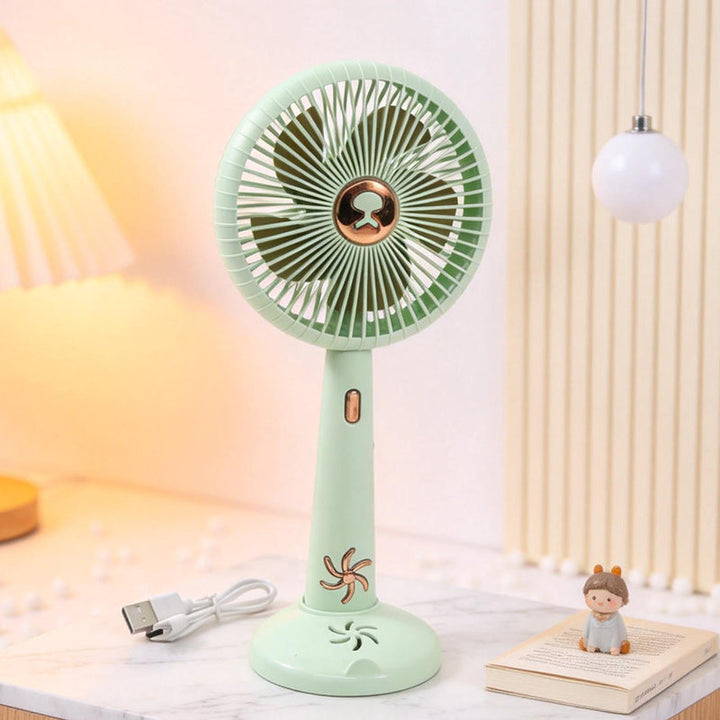Cooling rechargeable handheld and tabletop fan with detachable base and USB charging Kalsten