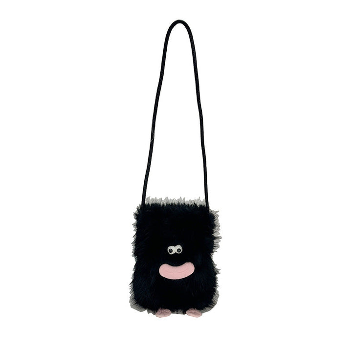 Plush shoulder bag with unique character design Kalsten