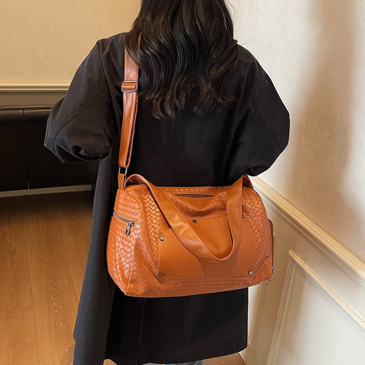 Elegant Sport Duffel Bag with Woven Design and Removable Shoulder Strap Kalsten