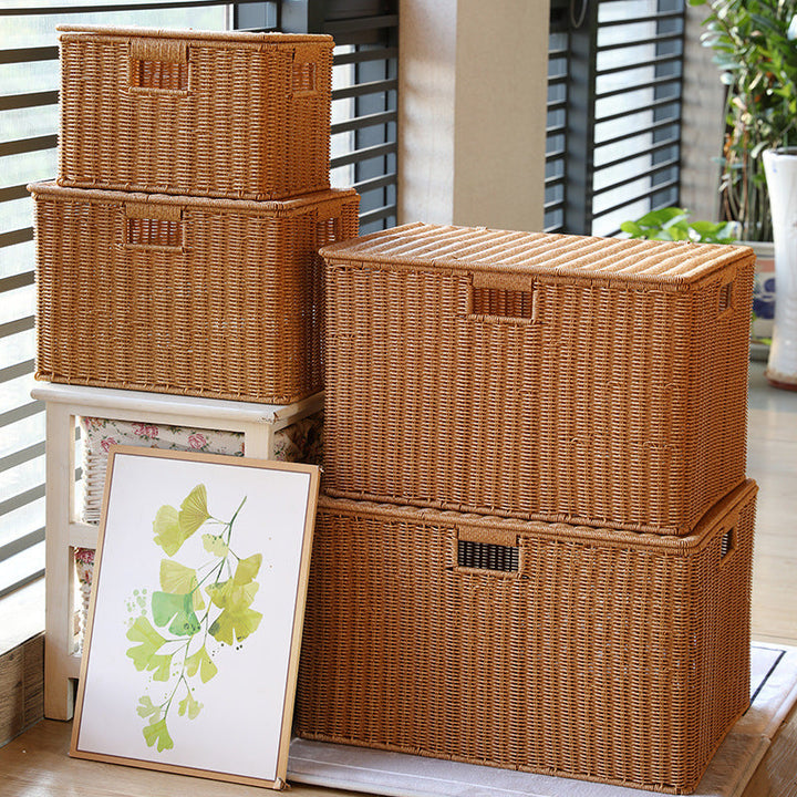 Unisex Multifunctional Storage Box made of natural wicker Kalsten