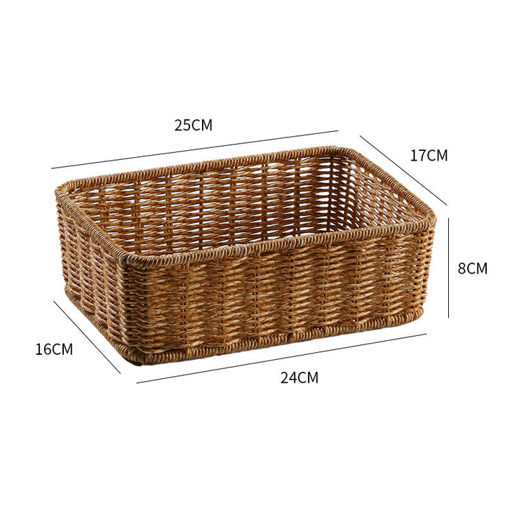 Handcrafted Rectangular Wicker Storage Bin Kalsten