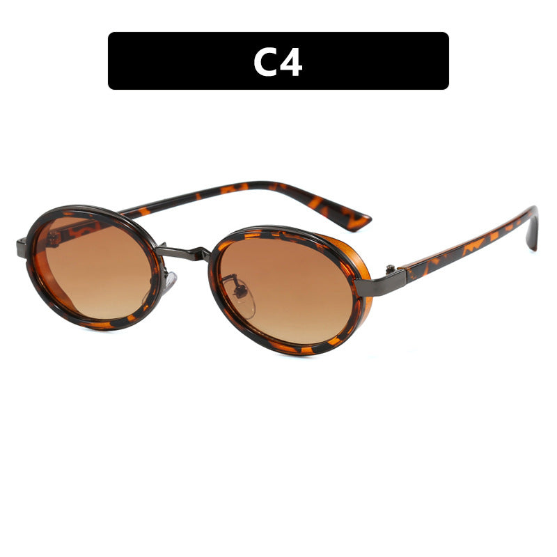 Women's round sunglasses with lightweight lenses and gold accents Kalsten