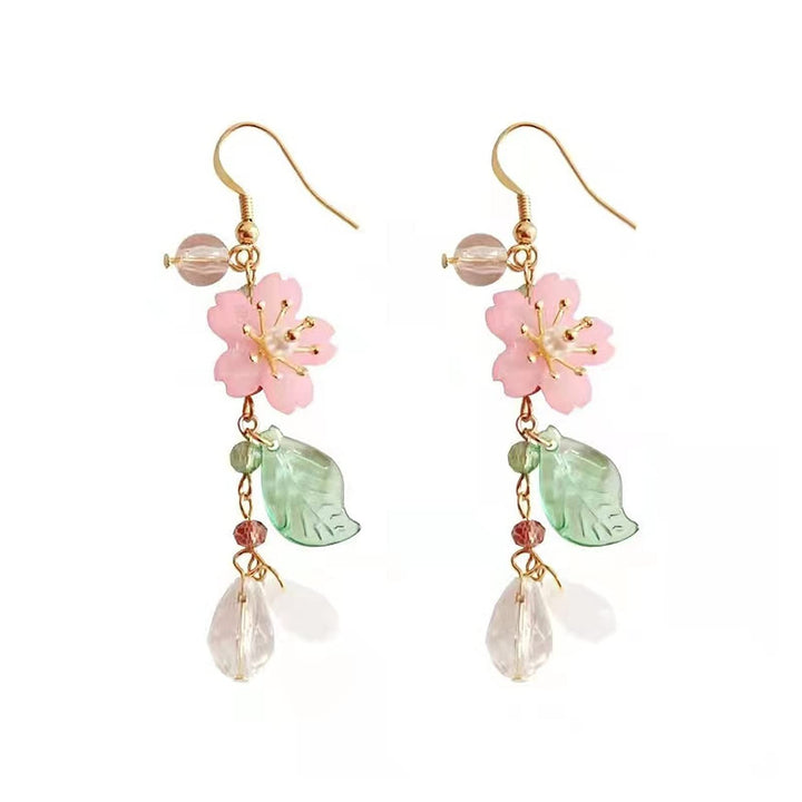 Floral Pearl Dangle Earrings Kalsten