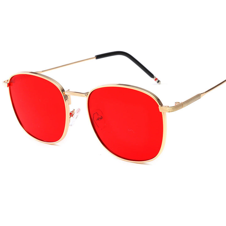 Ladies stylish oversized sunglasses with glamorous metal frame Kalsten