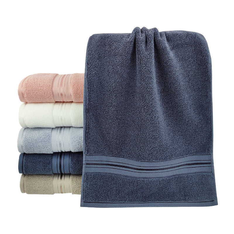 Premium Terry Bath Towel With Elegant Striped Border Kalsten