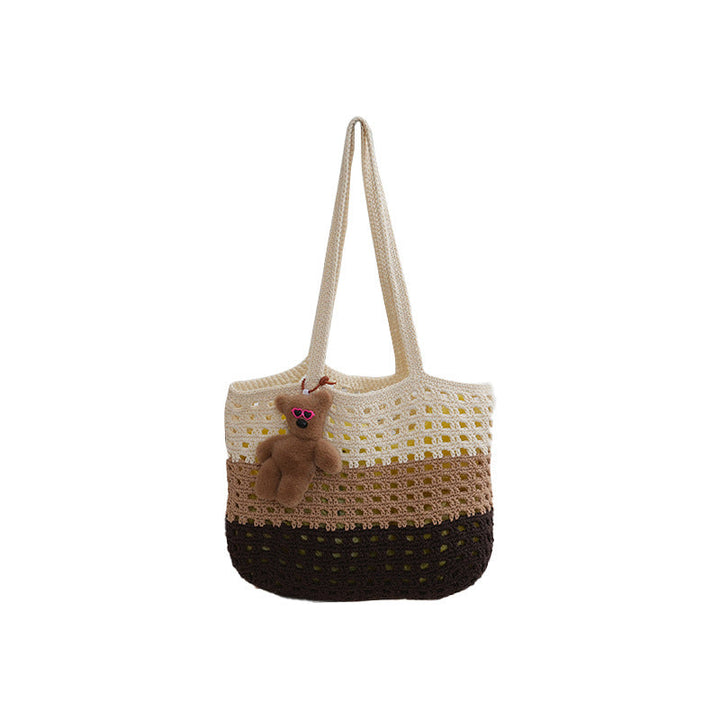 Handmade straw bag with cute tag Kalsten