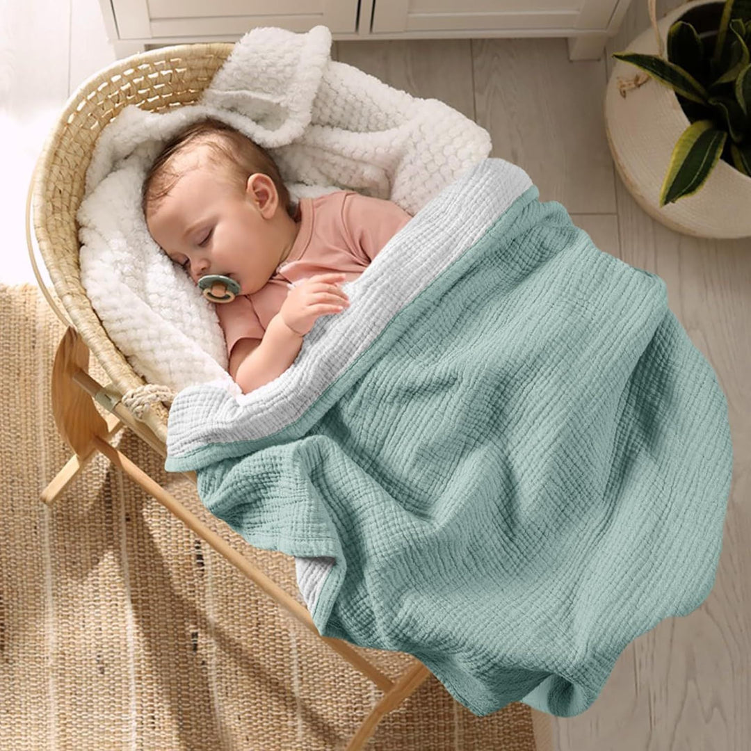 Ultra-Soft Reversible Muslin Throw Blanket kalsten