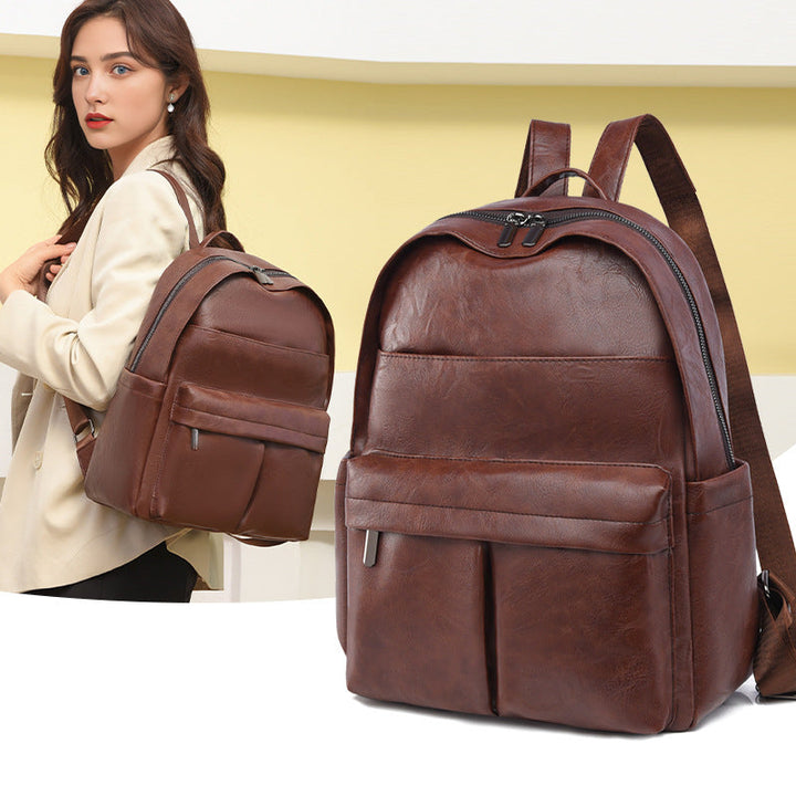 Premium Leather Laptop Backpack Kalsten