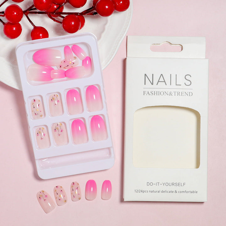 DIY Press-On Nail Art Set with Flower Design Kalsten