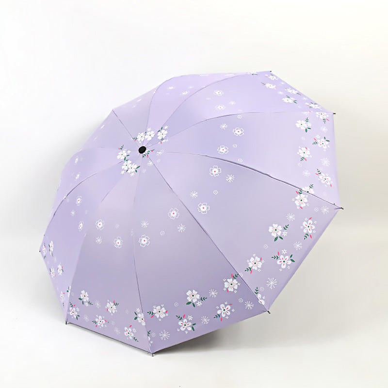 Women's Stylish Folding Umbrella with Floral Patterns Kalsten