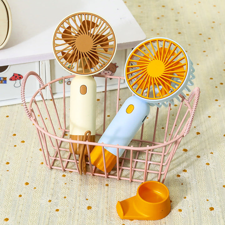 Women's Portable Mini Fan with Ergonomic Grip and USB Charging Function Kalsten